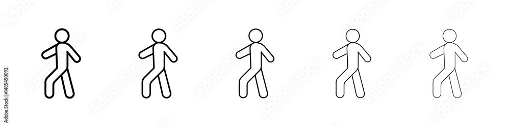 Walking icon symbol pictogram. stroke designs. Walking icon symbol pictogram. stroke designs.