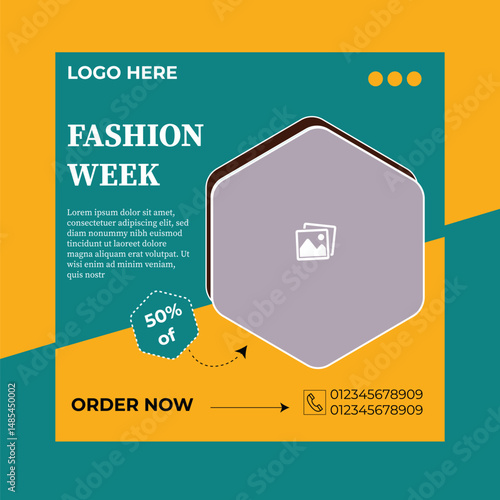Fashion week social media post design