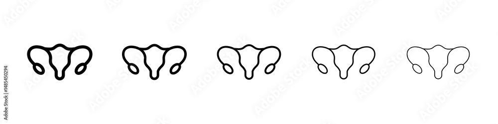 Obraz premium Uterus icon symbol pictogram. stroke designs.