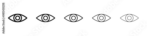 Visible icon symbol pictogram. stroke designs.