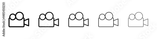 Video icon symbol pictogram. stroke designs.