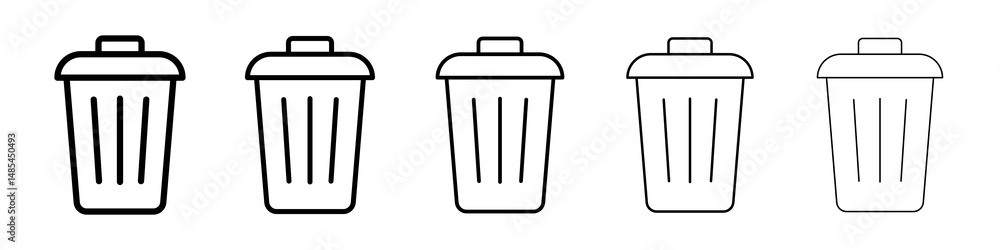 Trash icon symbol pictogram. stroke designs. Trash icon symbol pictogram. stroke designs.