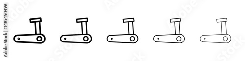 Treadmill icon symbol pictogram. stroke designs.