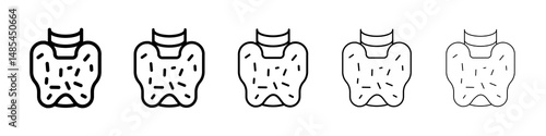 Thyroid icon symbol pictogram. stroke designs.
