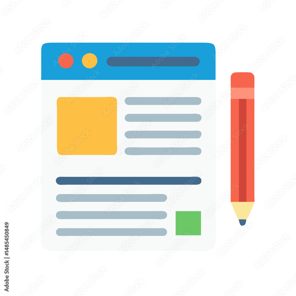 Dynamic Blog Symbol Illustration Dynamic Blog Symbol Illustration