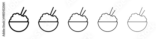 Rise Bowl icon symbol pictogram. stroke designs.