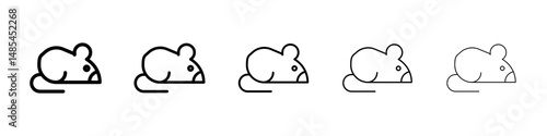 Rat icon symbol pictogram. stroke designs.