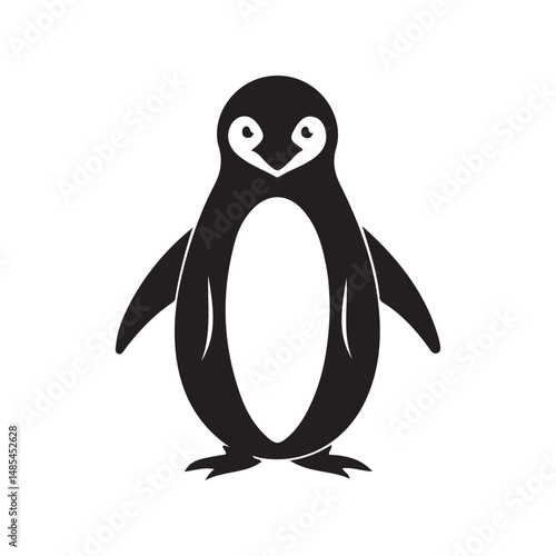 penguin on white
