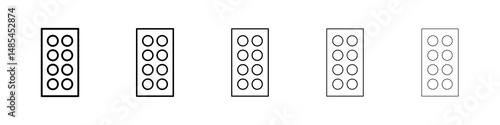 Pill blister pack icon symbol pictogram. stroke designs.