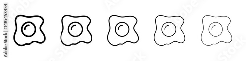 Omelet icon symbol pictogram. stroke designs.