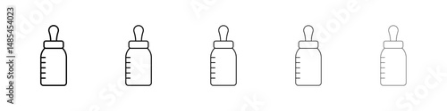 Milk bottle icon symbol pictogram. stroke designs.