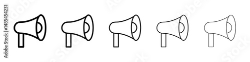 Megaphone icon symbol pictogram. stroke designs.