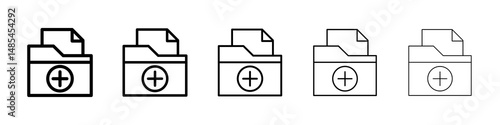 Medical history icon symbol pictogram. stroke designs.