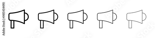 Loud Speaker icon symbol pictogram. stroke designs.