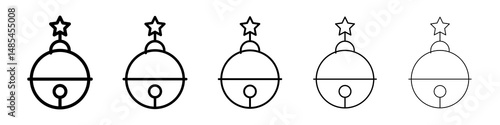 Jingle bell icon symbol pictogram. stroke designs.
