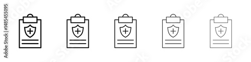Insurance policy icon symbol pictogram. stroke designs.
