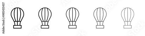 Hot air balloon icon symbol pictogram. stroke designs.