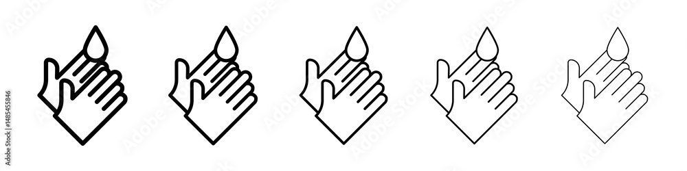 Handwashing icon symbol pictogram. stroke designs. Handwashing icon symbol pictogram. stroke designs.