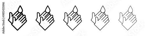 Handwashing icon symbol pictogram. stroke designs.