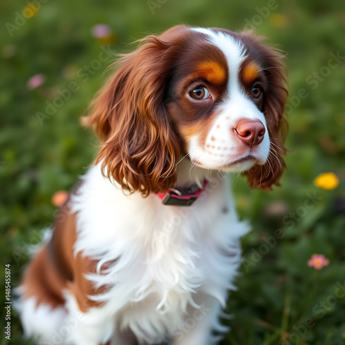 Attractive, cute dog, spaniel