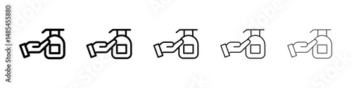 Hand wash icon symbol pictogram. stroke designs.