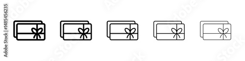Gift voucher icon symbol pictogram. stroke designs.