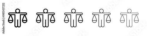 Ethics icon symbol pictogram. stroke designs.