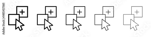 Drag and drop icon symbol pictogram. stroke designs.