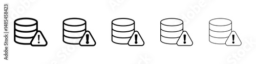 Data loss icon symbol pictogram. stroke designs.