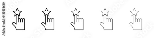 Customer feedback icon symbol pictogram. stroke designs.