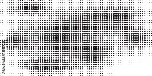 Halftone faded gradient texture. Grunge halftone grit background. White and black sand noise wallpaper. Retro pixilated vector backdrop