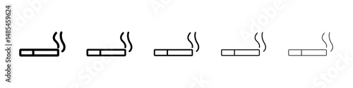 Cigarette icon symbol pictogram. stroke designs.