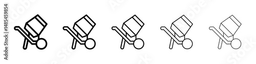 cement mixers icon symbol pictogram. stroke designs.