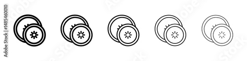 Carabiner icon symbol pictogram. stroke designs.