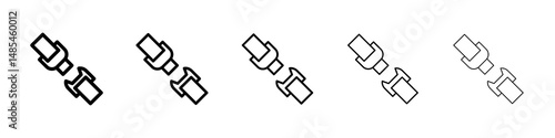 Car seat belt icon symbol pictogram. stroke designs.