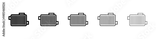 car radiator icon symbol pictogram. stroke designs.