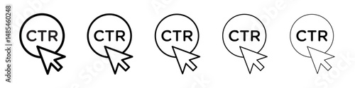CTR icon symbol pictogram. stroke designs.