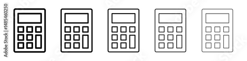 Calculator icon symbol pictogram. stroke designs.