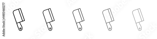 Butcher knife icon symbol pictogram. stroke designs.