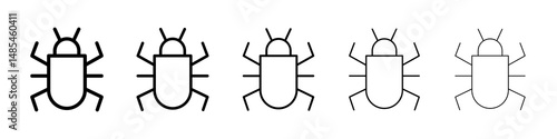Bug icon symbol pictogram. stroke designs.