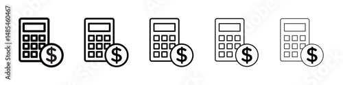Budget icon symbol pictogram. stroke designs.
