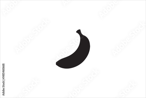 banana silhouette with a simple, understated design set against a white background
