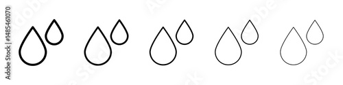 Blood drops icon symbol pictogram. stroke designs.