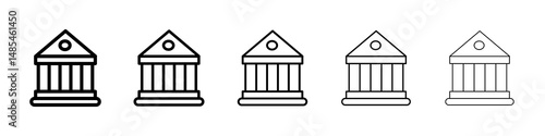 Bank icon symbol pictogram. stroke designs.