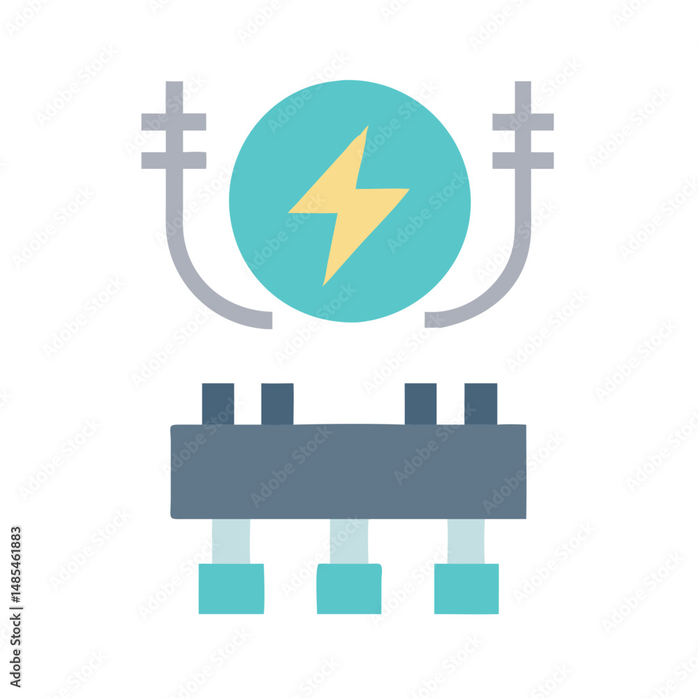 Obraz premium Dynamic Electricity Icon for Utility Services