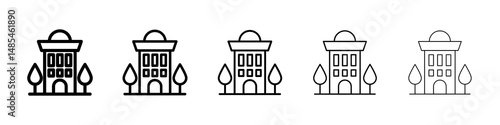 Apartment icon symbol pictogram. stroke designs.