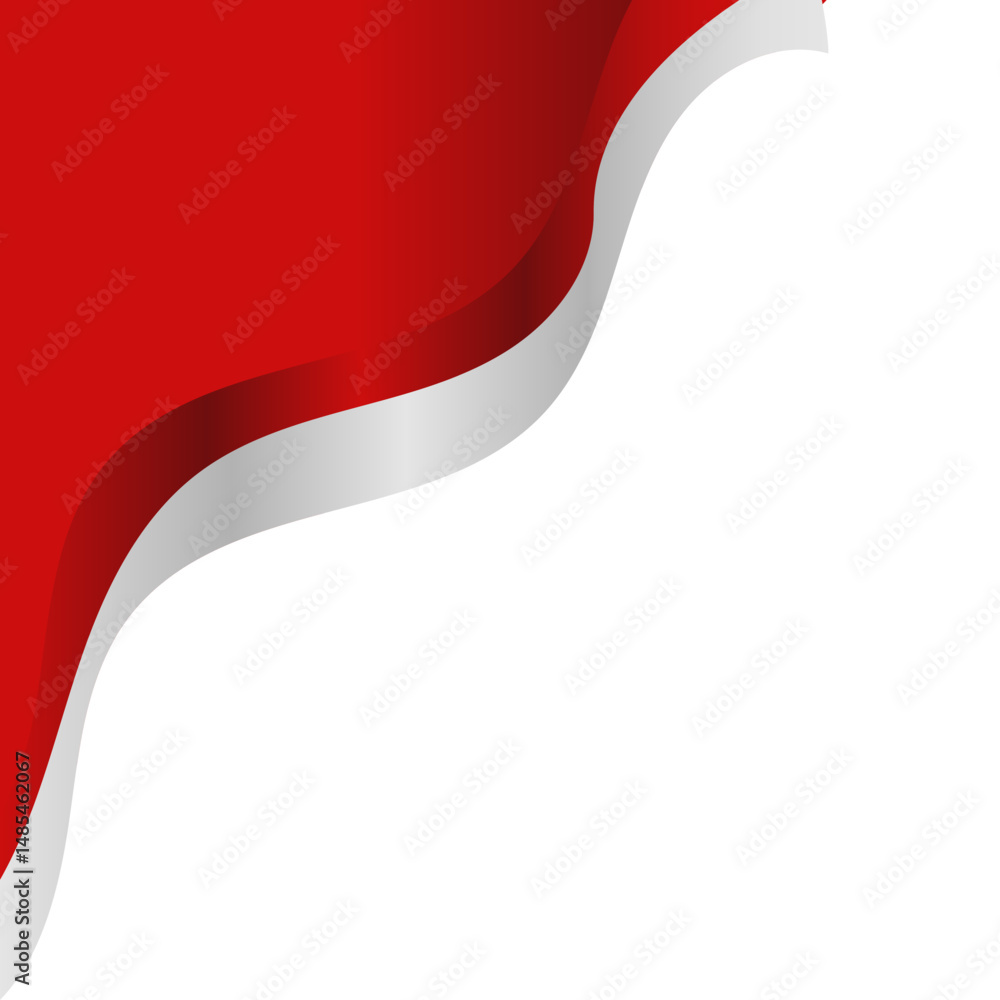 Naklejka premium indonesia waving flag corner border