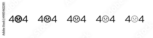 404 Error icon symbol pictogram. stroke designs.