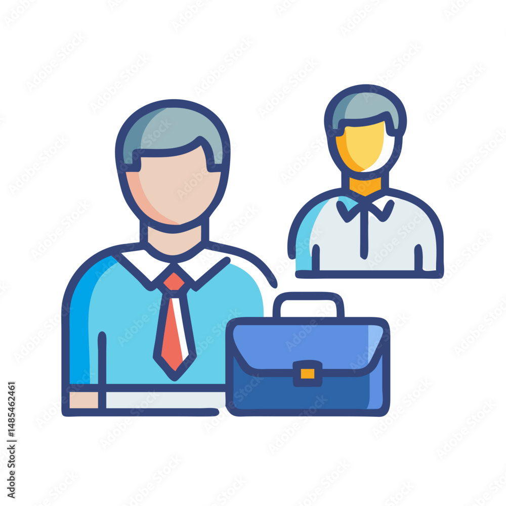 Obraz premium Stylish Employer Icon for Business Leadership