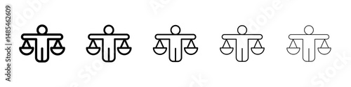 Ethics icon symbol pictogram. stroke designs.